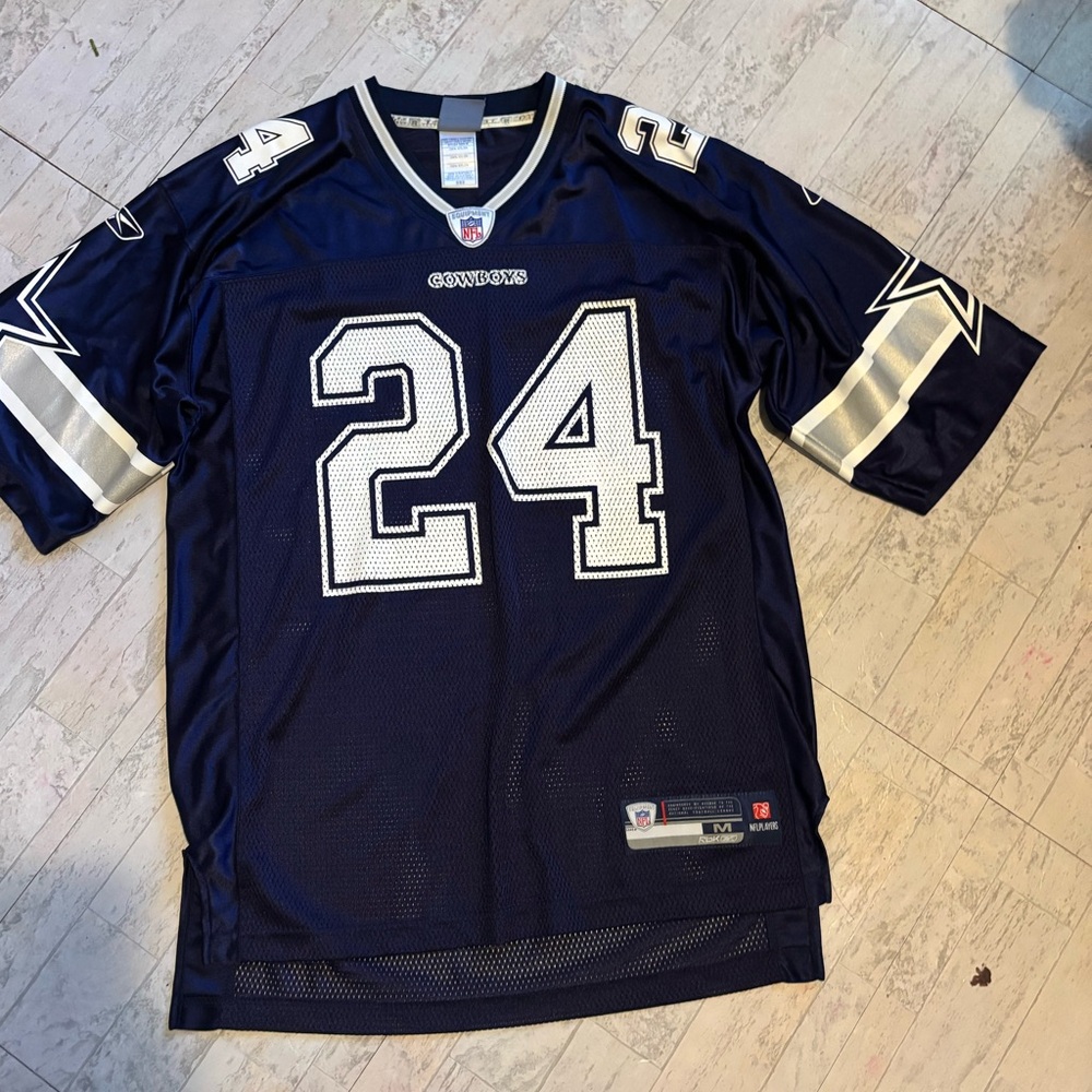 NFL Cowboys #24 Navy and White Men’s Football Jersey